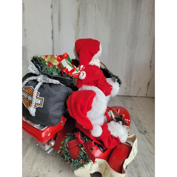 Clothtique possible dreams good day for a ride RARE Harley-Davidson Santa Mrs Cl - Picture 9 of 10